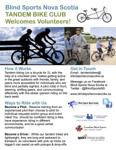 BSNS TANDEM BIKE VOLUNTEER 2016