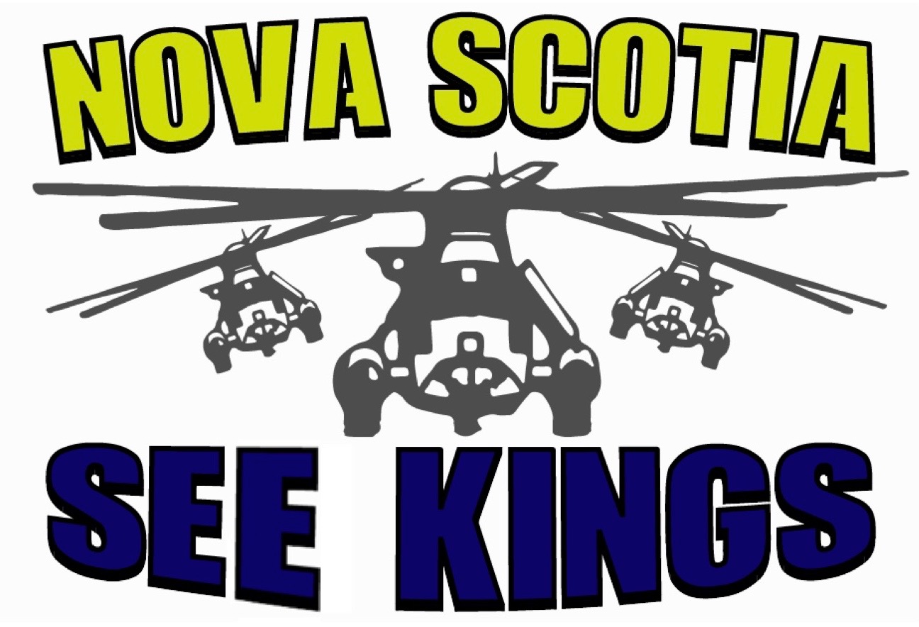 Nova Scotia See Kings logo with 3 helicopters 